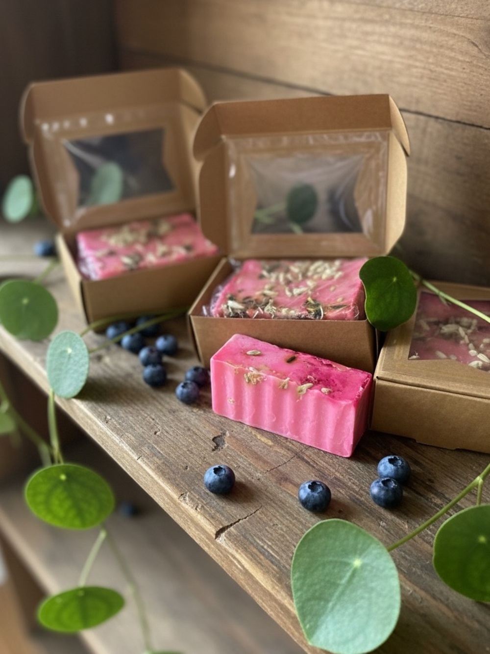 Handmade Blueberry Strudel & Floral Soap Bar -Shea - Picture 2 of 2